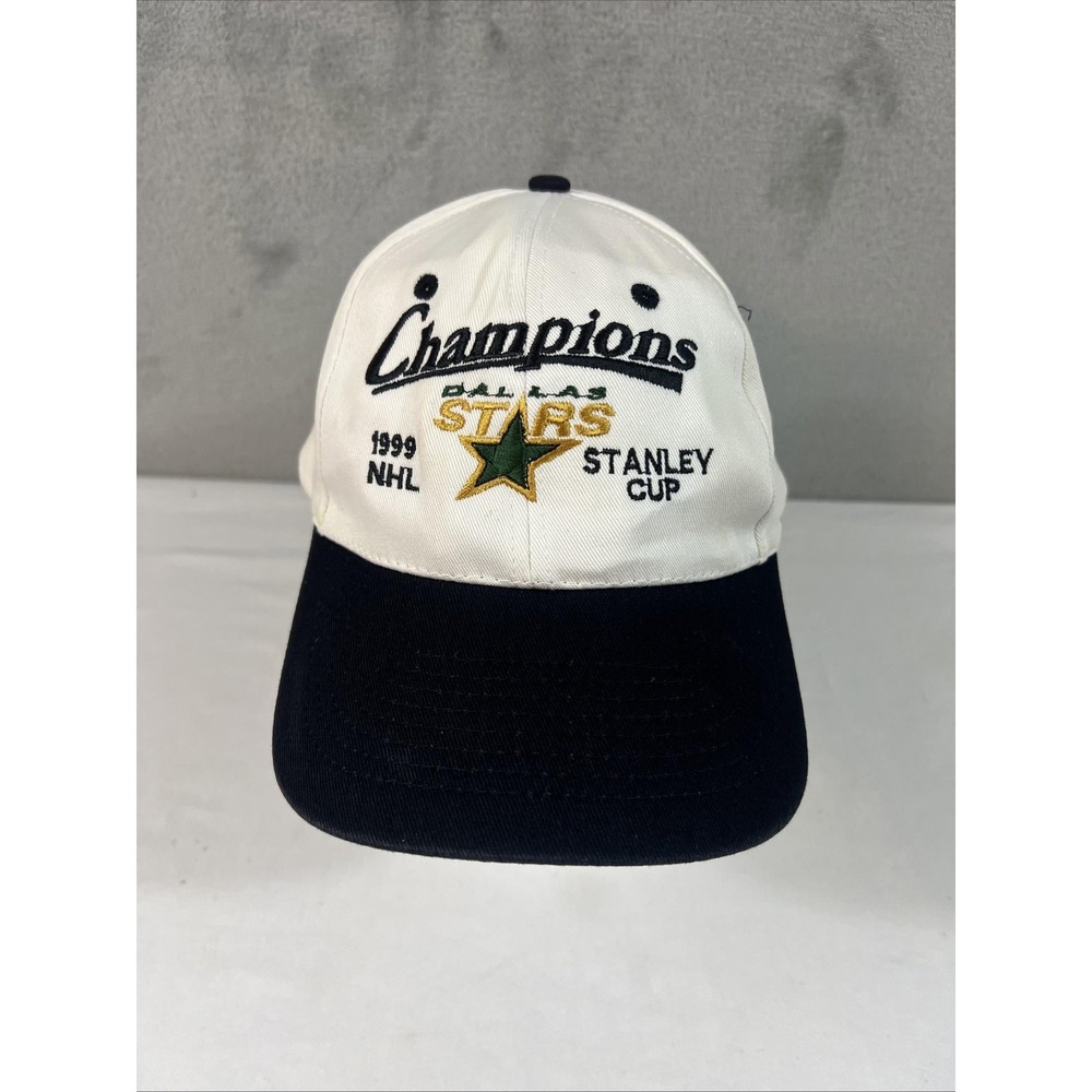 Vintage Dallas Stars Hat Cap Snap Back One Size White NHL KC 1999 Stanley Cup
